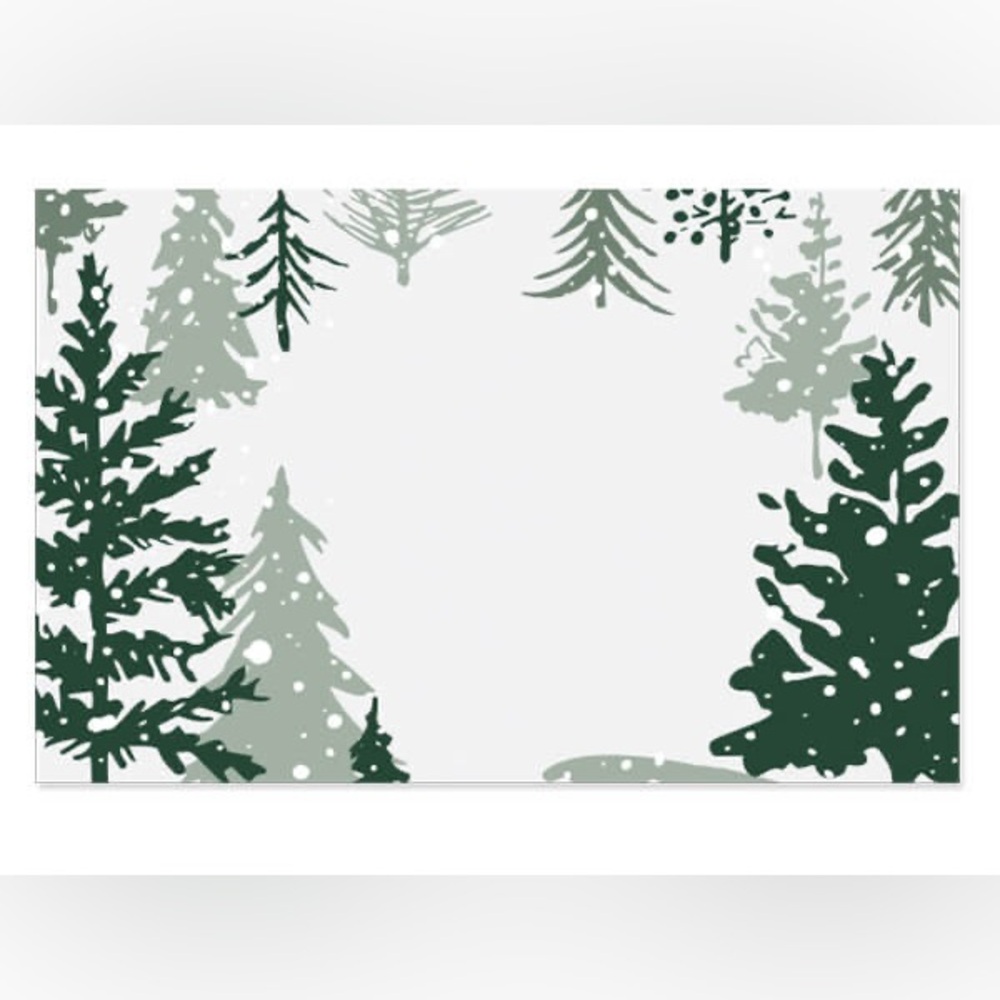 Snowy Pines Enclosure Card 3.5x2.25" Pack of 50